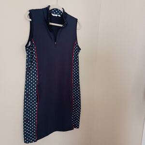 Lady Hagen Golf Tennis Dress Red White Blue Stars Preppy July 4th Womens Large‎